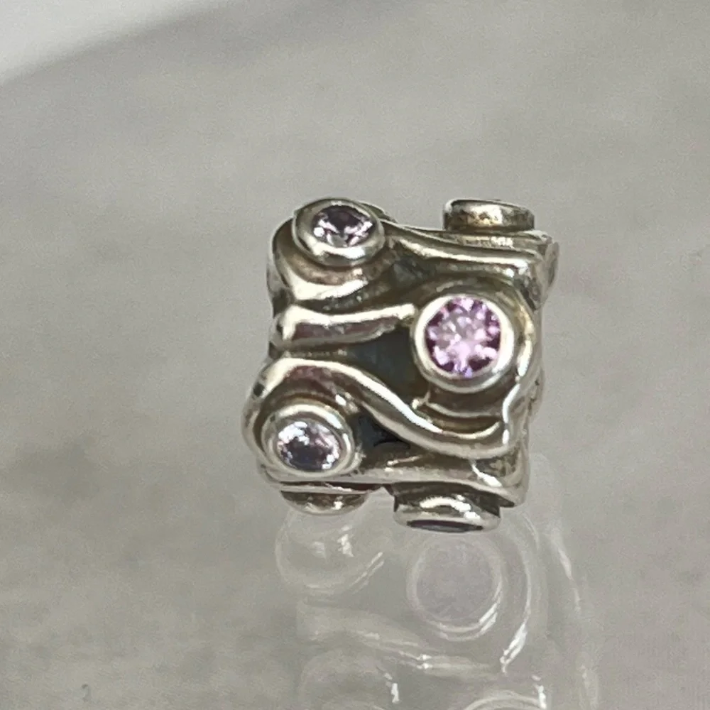 Pandora Ocean Wave Purple CZ Charm